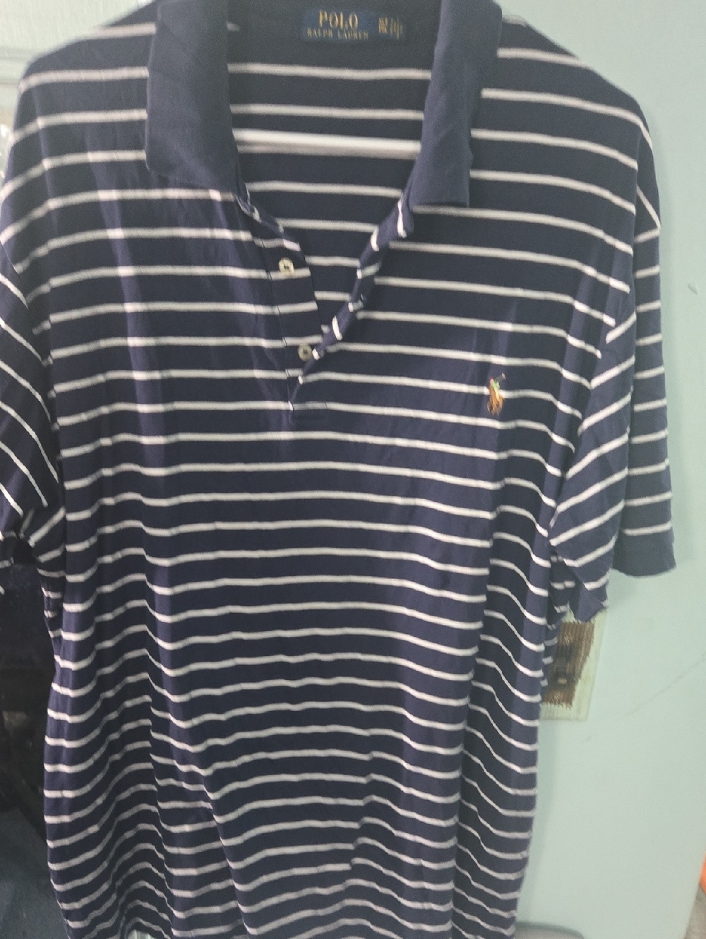 Polo by Ralph Lauren Navy and White Striped Polo